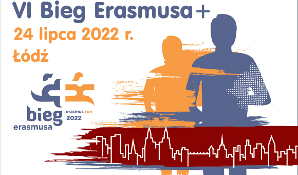 VI Bieg Erasmusa - 24 lipca 2022 r. - Łódź - plakat