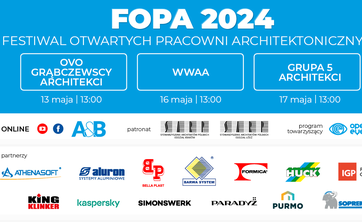 FOPA 2024 Festiwal Otwartych Pracowni Architektonicznych - plakat