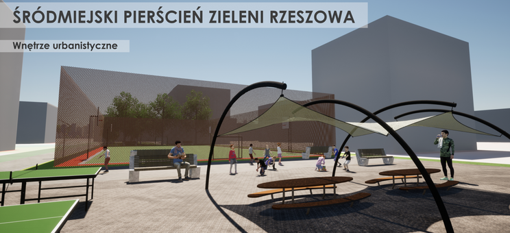 "Śródmiejski pierścień wokół Rzeszowa" - wnętrze urbanistyczne, autor mgr inż. arch. Marcin Ziobro